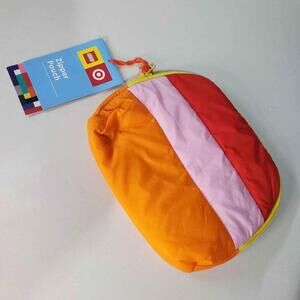 LEGO X TARGET Zipper Pouch Blocks Multi Colored Colorblock Stripe Bag Tote